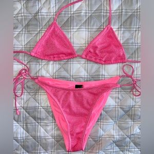 Triangl pink sparkle bikini